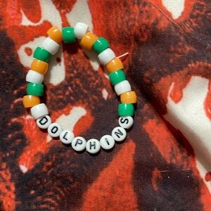 Miami Dolphins football bracelet